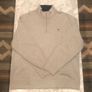 Vineyard Vines Grey/Navy Half-Zip Pullover